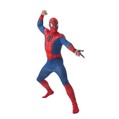 Image of Rubie&#039;s Official Spiderman Deluxe, Adult Costume Halloween
