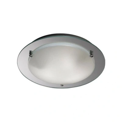 Image of Brooklyn Flush Ceiling, 450mm Round, 3 Light E27 Polished Chrome