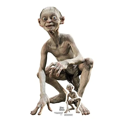Image of Star Cutouts SC4128 Gollum the Lord of Rings Lifesize Cardboard Cutout With Mini