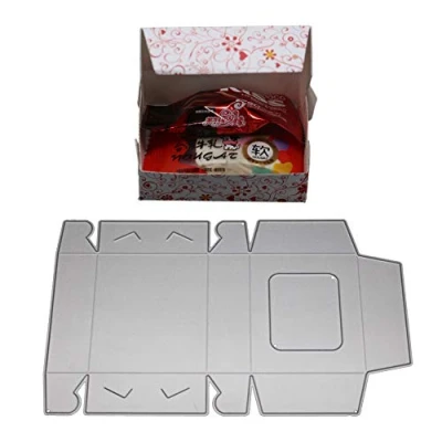 Image of FEIDA Cutting Dies, Candy Gift Box Metal Dies DIY Scrapbooking Embossing Cards Punch Stencil Silver