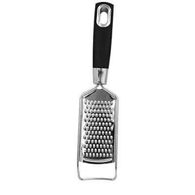 Image of Kitchen Cuisine Stainless Steel Cheese Grater with Handle &amp; Shredder Handheld Manual Parmesan Cheese, Gingers, Garlic, Lemon Zester