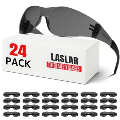 Image of Tinted Safety Glasses for Work 24 Pack, Googles Men Women,Safety sunglasses Scratch &amp; Impact Resistant UV protection Construction, Outdoor Sports