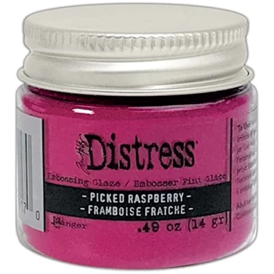 Image of Tim Holtz Ranger Embossing Glaze, Picked Raspberry, 1 Count (Pack of 1)