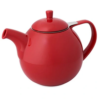 Image of Forlife 524238 Teapot, Ceramic, Red