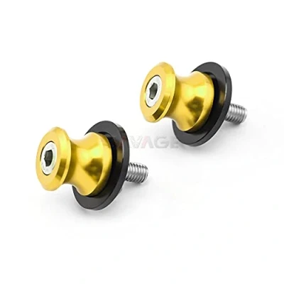 Image of Swingarm Spools Sliders For Kawasaki Z650 Z800 Z900 Z1000 Z1000SX ZX6R ZX10R Ninja 650 Motorcycle Rear Stand Bobbins Screw Bolt 8mm (Gold)