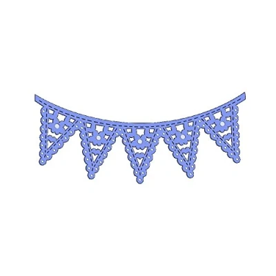 Image of Sweet Dixie Floral Bunting Die, Grey