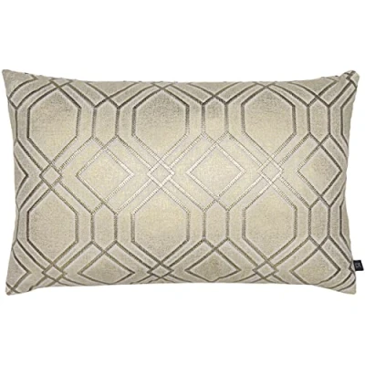 Image of Prestigious Textiles Othello Geometric Cushion Cover Metallic Polycotton One Size