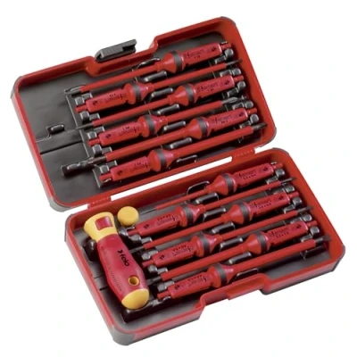 Image of 14 pc Set SL, PH, PZ, TX Tip Insulated Blades w/ 2 HNDLs