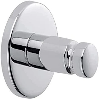 Image of tesa® Smooz Towel Hook, high Gloss Chromed Metal, self Adhesive, Adhesive mounting Technology, 37mm x