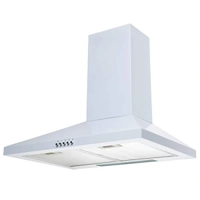 Image of SIA CHL60WH 60cm White Pyramid 3 Speed Chimney Cooker Hood Kitchen Extractor Fan