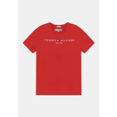 Image of Tommy Hilfiger Essential TEE Print Tshirt for kids, Size: 5y, Deep crimson