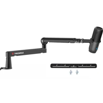 Image of THRONMAX Twist S6 Microphone Boom Arm, Low Profile Mic Stand with Cable Management,Desk Clamp, Versatile Mounting, All Metal and Fully Adjustable Arm for Streaming, Gaming, Home Office,Universal…