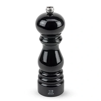 Image of PEUGEOT Paris 18 cm Pepper Mill Classic Grind System Made with PEFC Certified Wood in France Black Lacquer Colour