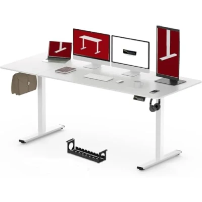 Image of SANODESK 180 * 80 Electric Standing Desk Height Adjustable Sit Stand Up for Home Office