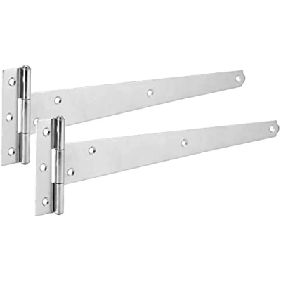 Image of Merriway BH05866 (2 Pcs) Tee Hinge, 200mm (8 inch) Bright Zinc Plated Pack of 2 Pieces
