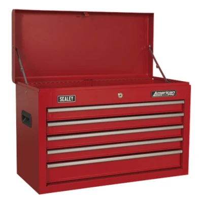 Image of Sealey American Pro Topchest 5 Drawer with Ball Bearing Slides Red