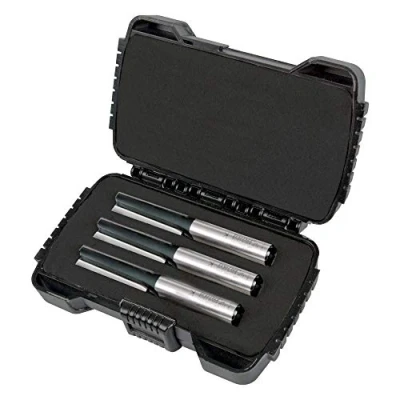 Image of Trend Professional Worktop Router Cutter Set, 1/2 Inch Shank, 12.7mm Cut Diameter &amp; 50mm Length, Tungsten Carbide Tipped, 3 Pack in Case, KFP/1, Black