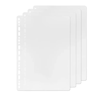 Image of 4 Pack B5 19 Holes Binder Divider Plastic Waterproof for Personal Organiser (Divider, B5)