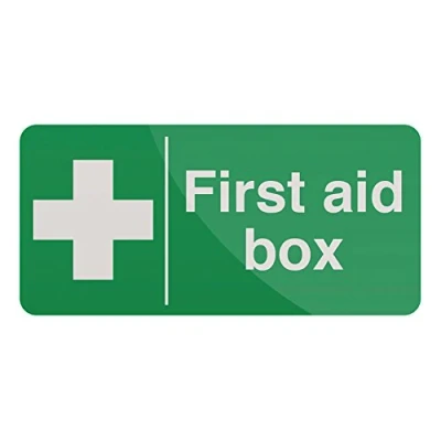 Image of Fixman 349616 Self Adhesive First Aid Box Sign 200 x 100mm