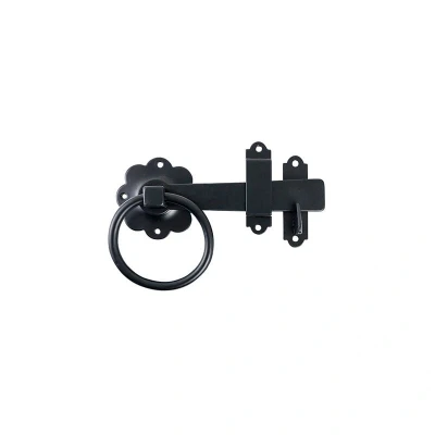Image of 3x TIMCO Ring Gate Latch Plain Black RGL6BP