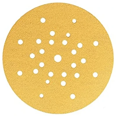 Image of Mirka Gold Universal sanding Paper Ø 225mm Grip 27 hole / grit P80/ 10 pcs For plaster, putty, chipboard, wood, varnish