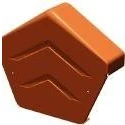 Image of Manthorpe Building Products Dry Verge Ridge Cap Angled Terracota