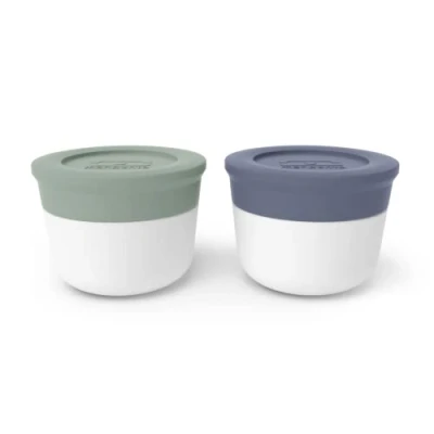 Image of monbento Lunch Box Sauce Containers MB Temple S Natural Tiny Leak Proof Reusables for Work/School Packing Suitable Bento Original &amp; Square Green Blue