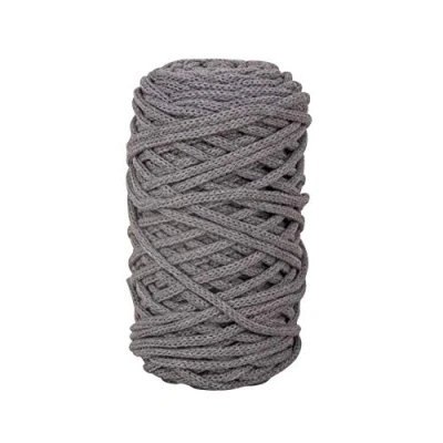 Image of Rayher Braidy Recycling Yarn for Craft, Floristry and Decorations, 4 mm, approx. 65 m, stone grey, 42010558