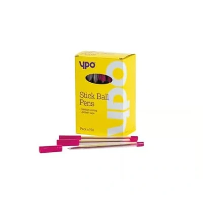 Image of Ksp partners ltd e commerce 20 Pink Ballpoint Pens Medium Point (1.0 mm) Pink, Pack of Ultra Glide Smooth Ink TG