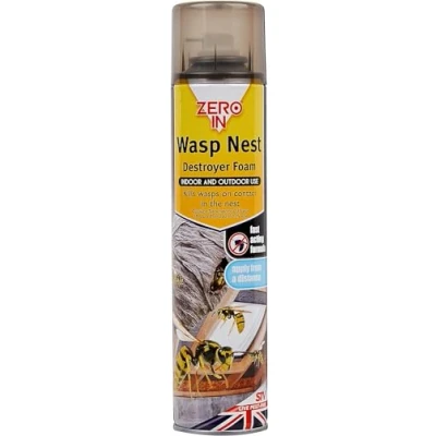 Image of hep® Zero in Wasp Nest Killer Foam 300 ml Aerosol, Controls Wasps and Their Nests the Home Garden, Ready To Use, Fast Action Formula (1 x Fly Spray 300ml)