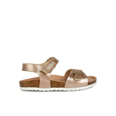 Image of Geox Adriel Girls Sandal, Rose Gold Dark, 8.5 UK Child