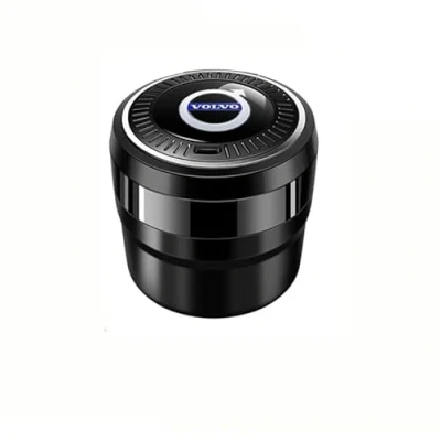Image of JKVTED Car Ashtray for Volvo XC40, with Lid Smell Proof Led Lights Sealed, Flame Retardant, Large Capacity Ashtray,A