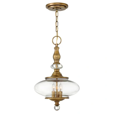 Image of Wexley 3 Light Ceiling Pendant Brass, E14