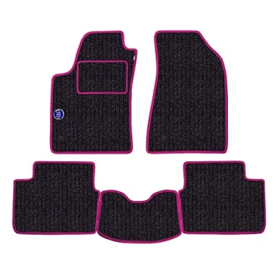 Image of Mini Countryman 2017 Onwards Fibre Floor Car Mat Set Charcoal Logo Edges