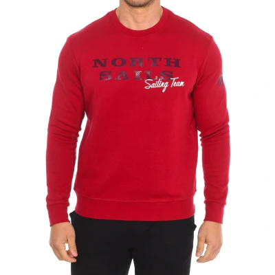 Image of North Sails Mens Long sleeved crew neck sweatshirt 9022970 men Dark Red Size 2XL