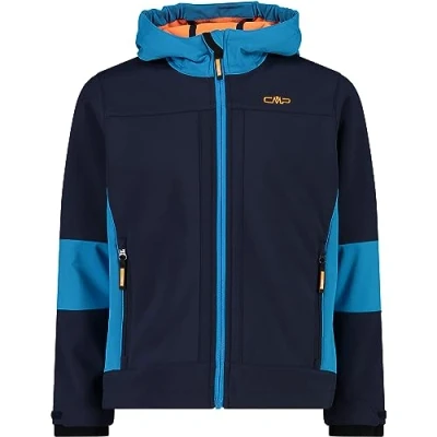 Image of CMP KID jacket FIX HOOD Unisex Soft shell for kids, Size: 6y, Blue danubio