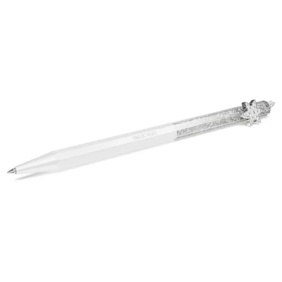 Image of Swarovski Crystalline Ballpoint Pen, Octagon Shape, Snowflake, White, White Lacquered