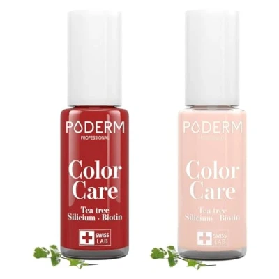 Image of PODERM FUNGAL Nail INFECTIONS varnish TEA TREE Prevention &amp; treatment of Nails Yellowed/Damaged by TREATS COLOURS foot/hand Swiss Made