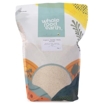 Image of Wholefood Earth Organic Sesame Seeds Hulled 3kg Raw GMO Free Vegan Certified