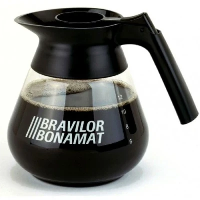 Image of Bravilor Pyrex Coffee Decanter Case of 10 Jugs, Glass Decanters For Use With Filter Machine