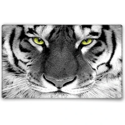 Image of Silent Monsters Mouse Mat Size M (360 x 250 mm), Pad Design: Tiger, Stitched Edges, Mousemat for Office and Gaming, Mousepad Non Slip Rubber Base, Desk