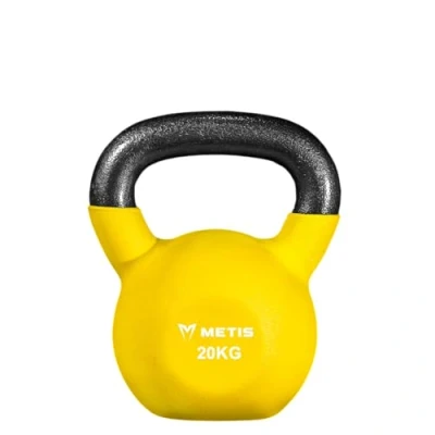 Image of METIS Neoprene Kettlebells [4 28kg] Exercise Equipment For Home Training &amp; Gym Fitness Heavy Lifting Kettlebell Weights Cast Iron (20kg)