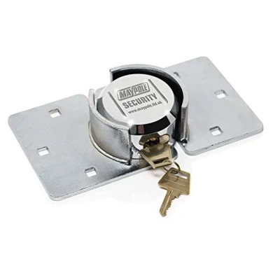 Image of Maypole Heavy Duty Security Lock Suitable For Vans, Sheds &amp; Garages Rust Resistant Chrome 2 kg, Silver