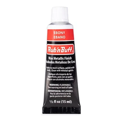 Image of Amaco Rub &#039;N Buff Metallic Wax Finish .5oz Ebony