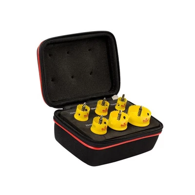 Image of Starrett Bi Metal Hole Saw Kit 6 Piece KCS06001 Cordless Smooth Cutting Cutter With Arbor Set Compatible Bosch Dewalt Hitachi Festool Milwaukee