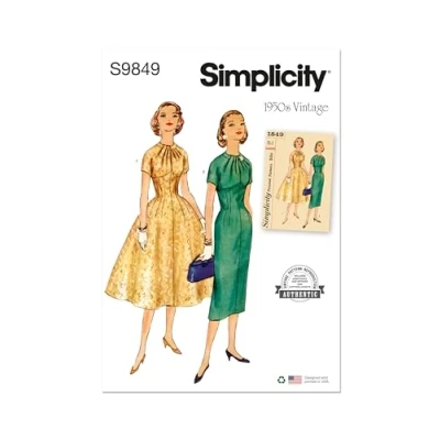 Image of SIMPLICITY SS9849H5 Misses&#039; Dress with Skirt Variations H5 (6 8 10 12 14)