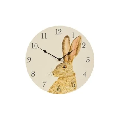 Image of Smart Garden Products Country Style Outside In Wall Clock, 12&quot; (Hare)