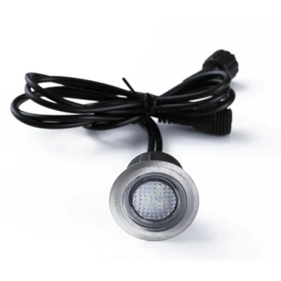 Image of MiniSun Pack of 10 40mm Cool White LED Round Garden Decking/Kitchen Plinth Lights Kit IP67
