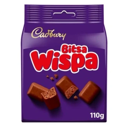 Image of 3 x Bitsa Wispa Chocolate Bag 110G Delicious Tasty And Twisty Treat Gift Hamper For Birthday,Christmas