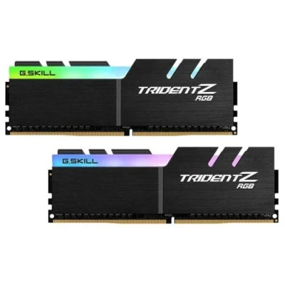 Image of G.SKILL F4 3000C16D 16GTZR 16 GB (8 x 2) Trident Z R Series DDR4 3000 MHz PC4 24000 CL16 Dual Channel Memory Kit Black with full length RGB LED light bar